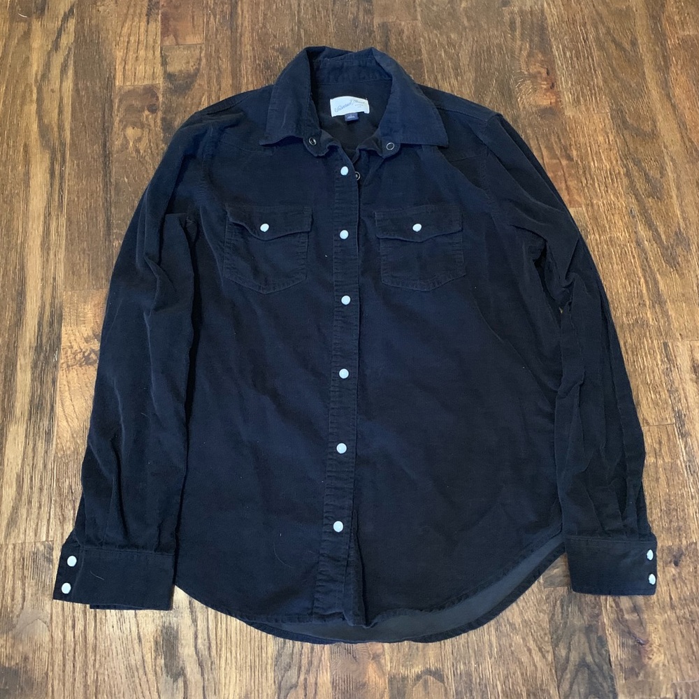 Gray Corduroy Button Up Shirt